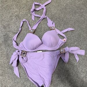 Purple Two Piece Swimsuit